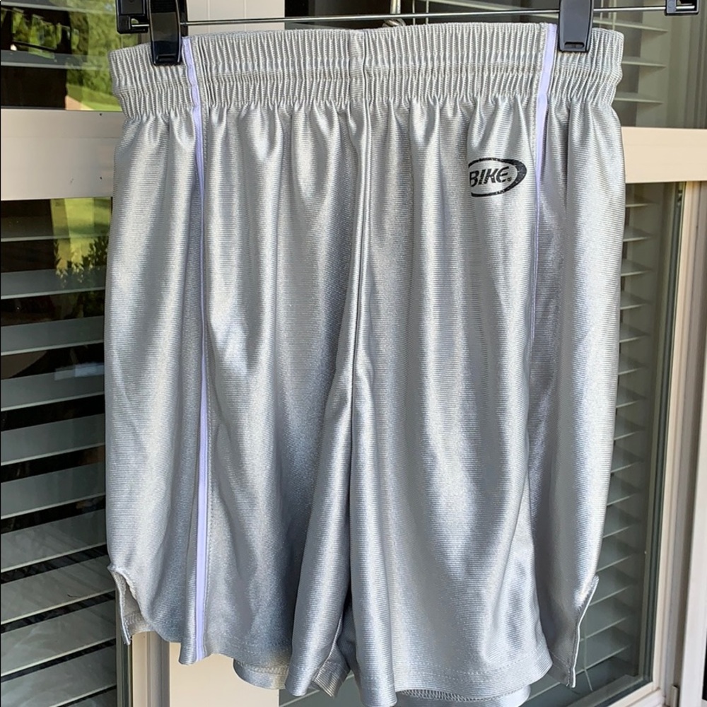 Two identical pair of BIKE athletic shorts, M L